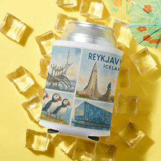 Porta-lata Reykjavik Islândia multivisualização