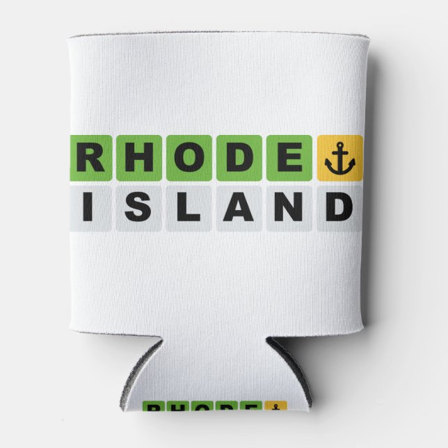 Porta-lata Rhode Island Wordle (Frente)