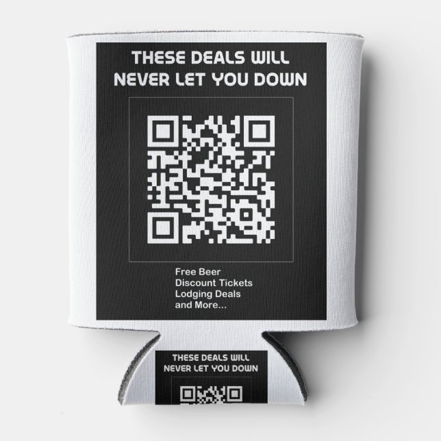 Porta-lata Rickroll QR code (Frente)