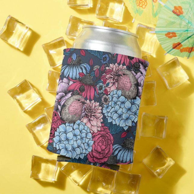 Porta-lata Robins no jardim 3 (Verão in situ)