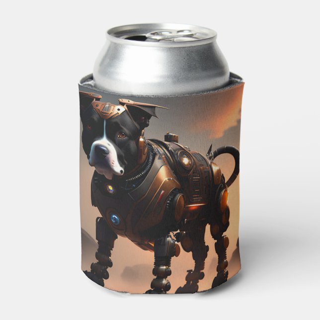 Porta-lata Robot Staffordshire Bull Terrier, Can Cooler (Can Front)