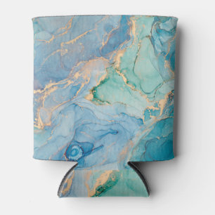 Porta-lata Rochas Metálicas: Arte de Fluido Abstrato