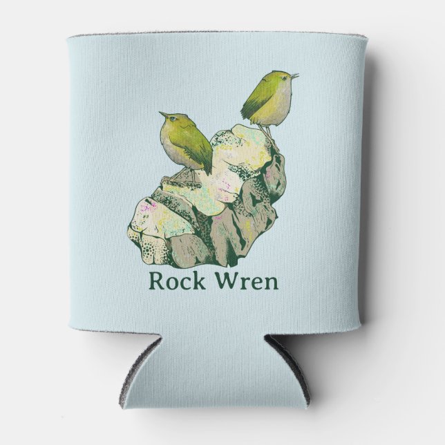 Porta-lata Rock Wren Pássaros Nova Zelândia (Frente)