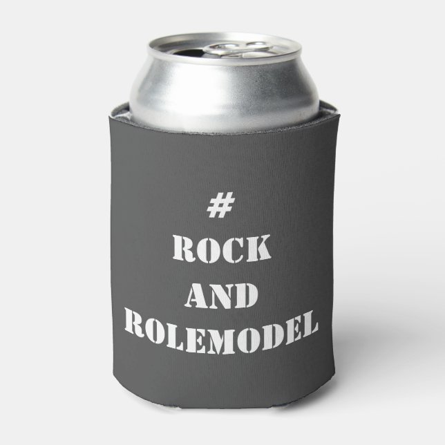 Porta-lata #RockandRolemodel - White Editable. (Can Front)