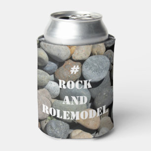Porta-lata #RockandRolemodel - White on Rocks editável.