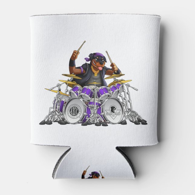 Porta-lata Rockin' Rottie Drummer (Frente)