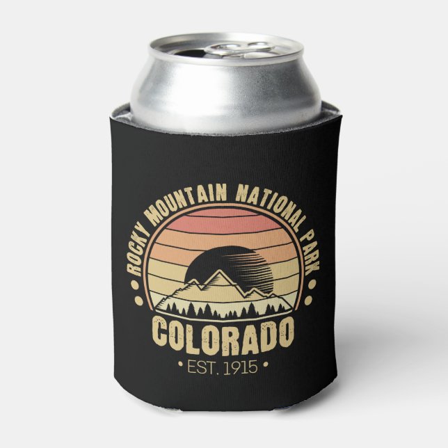 Porta-lata Rocky Mountain National Park Colorado Retro (Can Front)