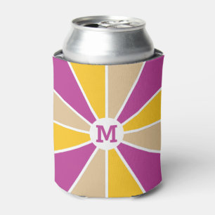 Porta-lata Roda colorida/Monograma personalizado de cinzas po