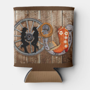 Porta-lata Roda de Vagão de Ferradura do Cowboy Ocidental