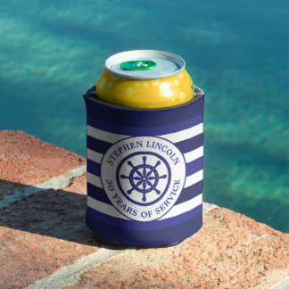 Porta-lata Roda do Capitão Azul Marinho Anos de Serviço Apose