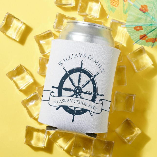 Porta-lata Roda Náutica de Cruzeiro da Família Personalizada (Verão in situ)