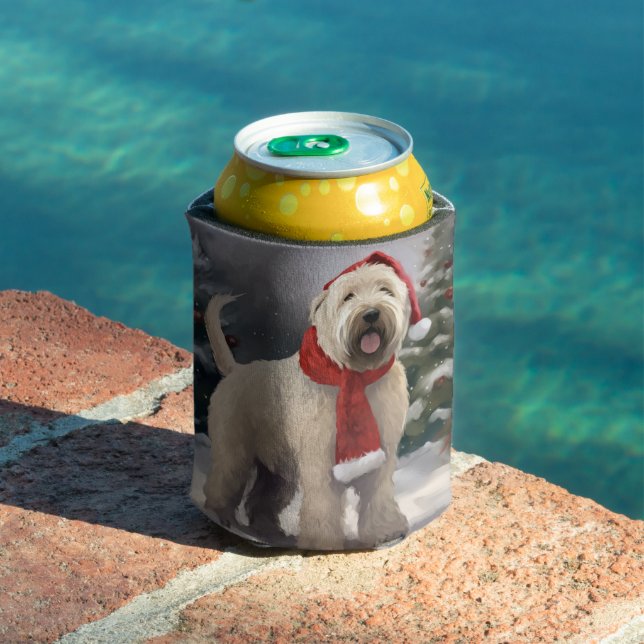 Porta-lata Roda Terrier Dog no Natal da Neve (Piscina in situ)