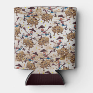 Porta-lata Rodeo Cowboy Bull Riding Country Ocidental