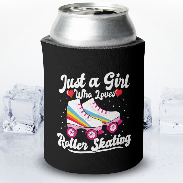 Porta-lata Roller Girl que ama o Roller Skating (Criador carregado)