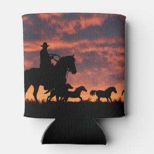 Porta-lata Ronda de Cavalos de Cowboy Ocidental do País