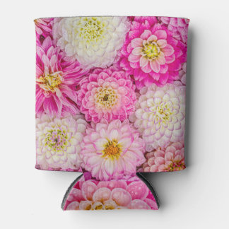 Porta-lata Rosa Branca Dahlia: Rainy Elegance