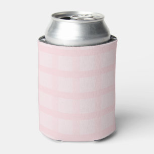 Porta-lata Rosa Chiclete E Padrão Xadrez Bege Lavanda
