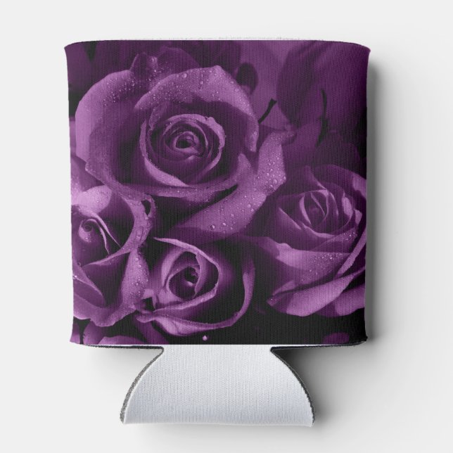 Porta-lata Rosa de Risco Roxo - resfriador personalizado (Traseira)
