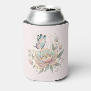 Porta-lata Rosa Mágica e Cores Pastéis de Borboleta