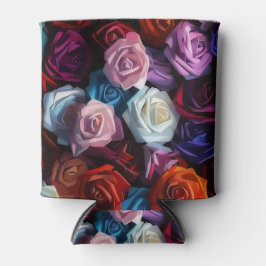 Porta-lata Rosas Coloridos Podem Cozinhar