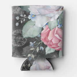 Porta-lata Rosas de painéis de aquarela