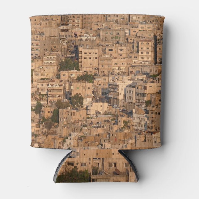 Porta-lata Rosas de vindima, padrão de aquarela tonado. (Frente)