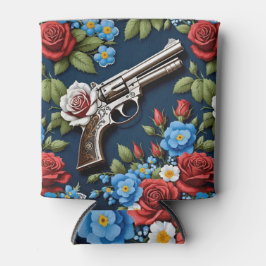 Porta-lata Rosas de Vintage do Western Revolver