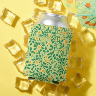 Porta-lata Rosas selvagens em amarelo e verde