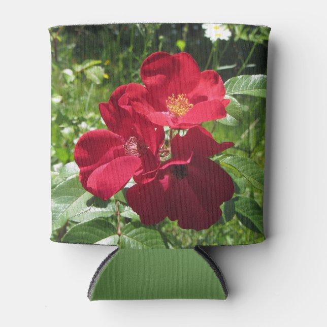 Porta-lata Rosas vermelhas simples (Frente)