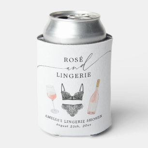 Porta-lata Rosé e Lingerie Chá de Noiva