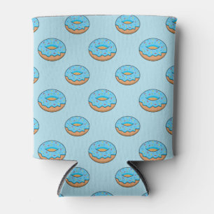 Porta-lata Rosquinha Fosco Azul com Cartoon Sprinkles
