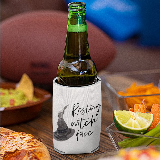 Porta-lata Rosto de Bruxa Descansada | Feliz Dia das Bruxas | (Criador carregado)