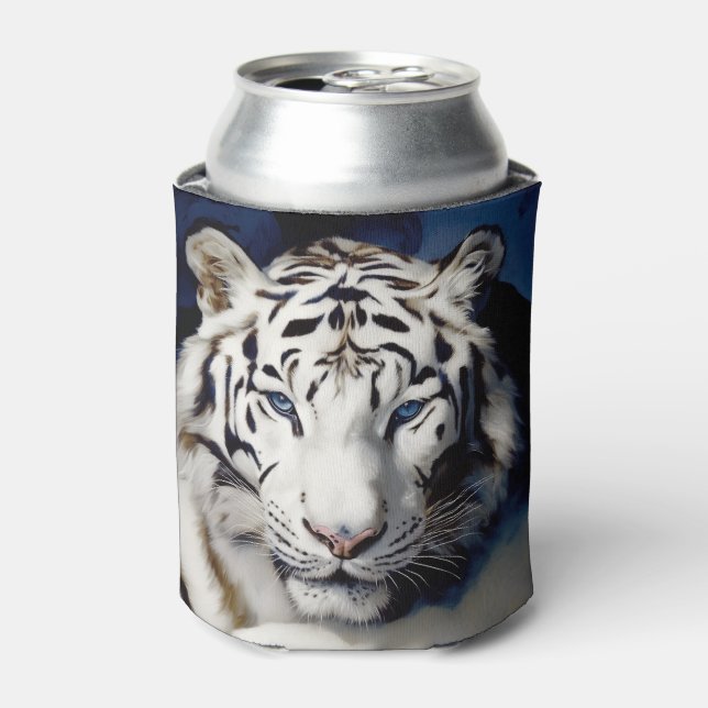 Porta-lata Rosto de Tigre Branco (Can Front)