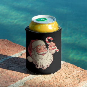 Porta-lata Rosto engraçado do Papai Noel de Natal vintage vel