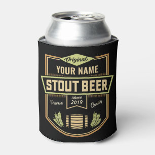 Porta-lata Rótulo Personalizado de Cerveja Escura Stout Barri