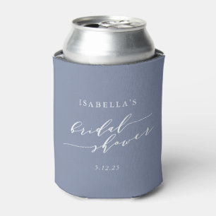 Porta-lata Rótulo Personalizado Moderno Minimalista Azul para