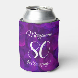 Porta-lata Roxo 80 Elegante e Festa de aniversário incrível