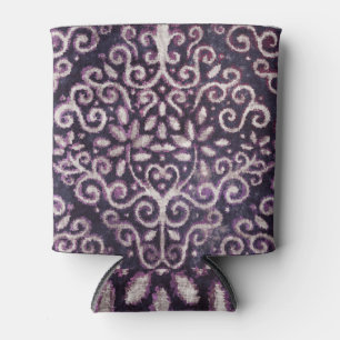 Porta-lata Roxo, damasco bronzeado, padrão de luxo