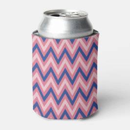 Porta-lata Roxo e Tons de Chevron Rosa