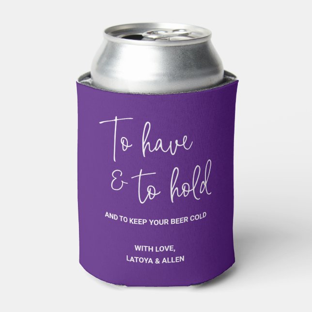 Porta-lata Roxo Para Ter E Manter O Casamento Frio Da Cerveja (Can Front)