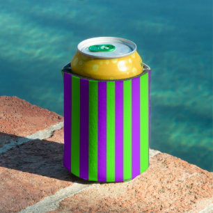 Porta-lata Roxo Psicodélico Elétrico E Verde Arlequim
