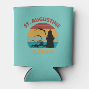 Porta-lata Rua Augustine Florida Retro Vintage Sunset Design