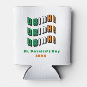 Porta-lata Rua, dia de Patrick, bebe irlandês com graça