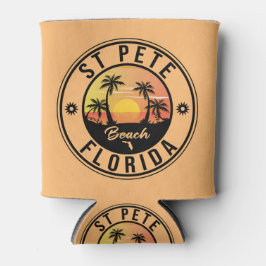 Porta-lata Rua Pete Beach Souvenir Vintage Palm Tree