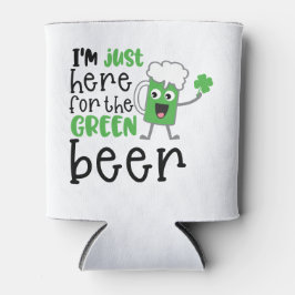 Porta-lata Rua. Texto engraçado do Patrick Beer Verde