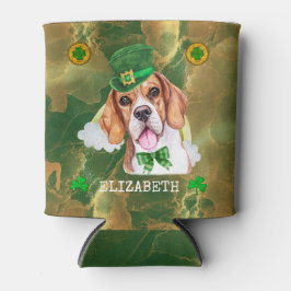 Porta-lata Ruas Douradas de Beagle Personalizadas.