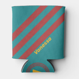 Porta-lata Ruby Reef Stripes com Nome