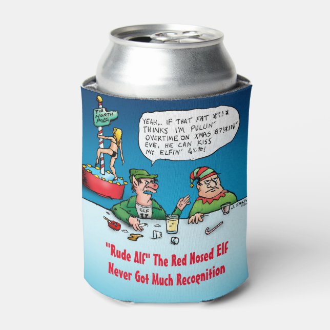 Porta-lata Rude Alf Funny Cartoon Elf No Bar (Can Front)