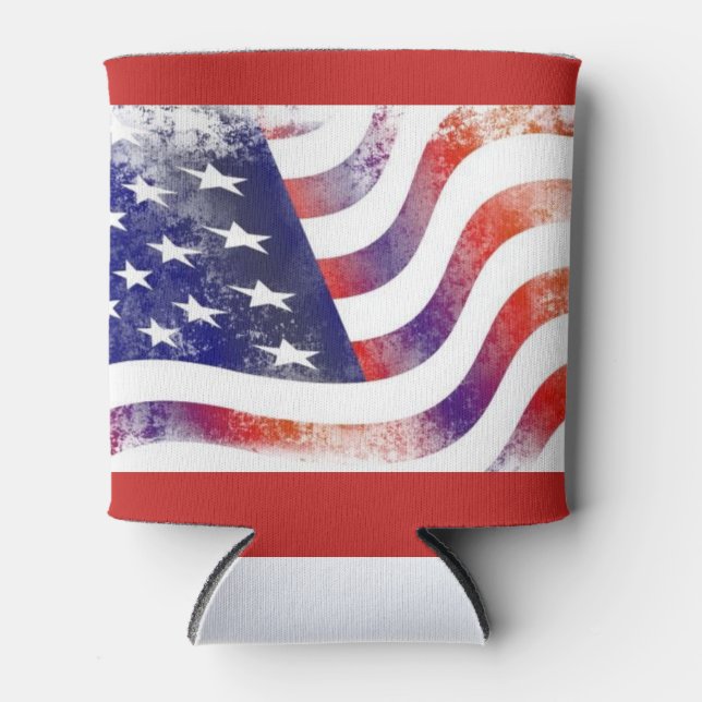 Porta-lata Rustic American Flag Can Cooler (Frente)