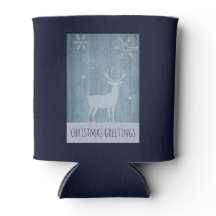 Rustic Blue Wood Reindet — Natal